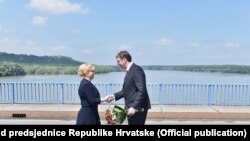 Hrvatska predsjednica Kolinda Grabar Kitarović i premijer Srbije Aleksandar Vučić 