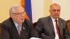 Armenia -- Nikolay Ryzhkov (L), a Russian State Duma member, at a news conference in Yerevan, 11Nov2010.