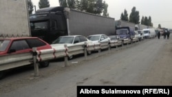 One Kyrgyz driver said his truck had moved 200 meters in three days.