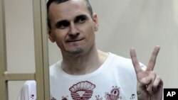 Олег Сенцов во время объявления приговора в суде Ростова-на-Дону, 25 августа 2015