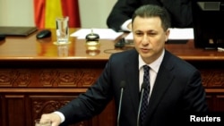 Nikolla Gruevski gjatë seancës së 13 majit