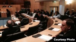 Cyprus - Cyprus's parliament discusses a resolution making denial of the Armenian Genocide a criminal offense, Nicosia, 2Apr,2015.