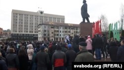 Падчас мітынгу «недармаедаў» у Горадні 15 сакавіка