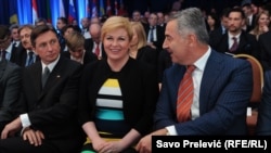 Borut Pahor, Kolinda Grabar Kitarović i Milo Đukanović na Forumu