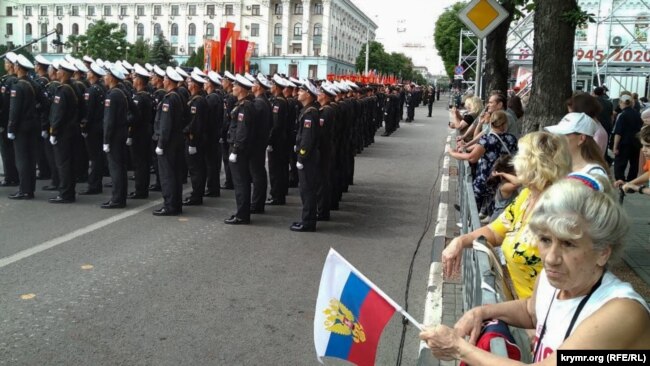 Репетиция военного парада в Симферополе, 20 июня 2020 года