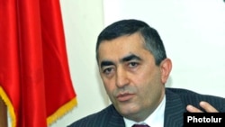 Armen Rustamian announces the decision to leave Armenia's ruling coalition.