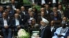 Iranian president Hassan Rouhani delivering his speech in his second term inauguration in Iran's parliament, on Saturday August 05, 2017.