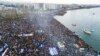 A crowd gathers in the northern Greek city of Thessaloniki on January 21 to protest the use of the name &quot;Macedonia&quot; by Greece&#39;s northern neighbor. The region of Greece around Thessaloniki is also called Macedonia.