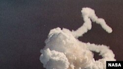 The explosion of the space shuttle "Challenger" on January 28, 1986.