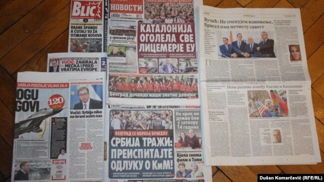 Tekstovi o nezavisnosti Katalonije i reakcije u Srbiji u medijima