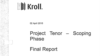 Coperta primului raport al companiei Kroll 