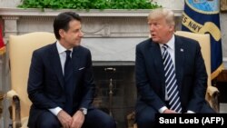 Kryeministri italian, Giuseppe Conte dhe presidenti amerikan, Donald Trump 