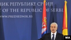 Macedonia - Macedonian President Gjorge Ivanov and Serbian President Boris Tadic hold news conference in Belgrade, 20Oct2010 