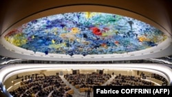 The United Nations Human Rights Council meets in Geneva. (file photo)