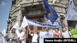 Prošlogodišnji protest prosvetnih radnika u Beogradu, 31.08. 2018. 