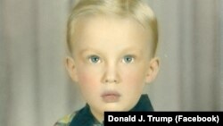 Президент США Дональд Трамп в детстве.