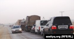 Дорога из Актау в Жанаозен, 14 января 2012