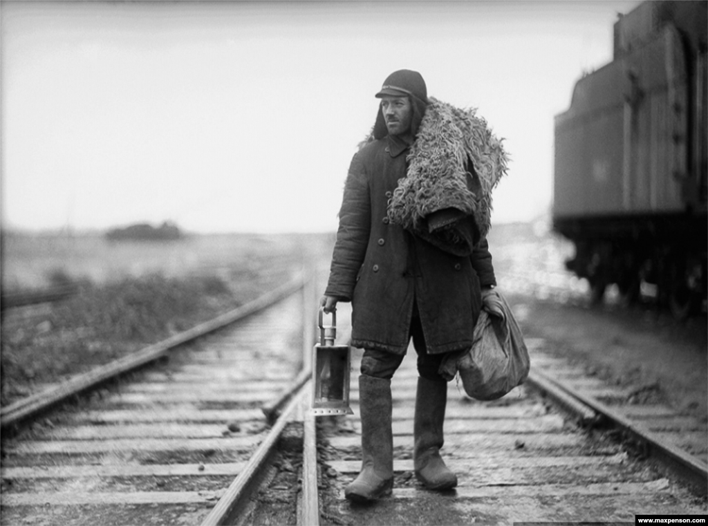 Portrait of a railway worker. Penson reportedly committed himself to shooting &quot;one roll [of film] a day.&quot;