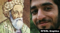 Omar Khayyam, the Persian mathematician, astronomer, and poet (left), may be replaced in Iranian textbooks by Mohsen Hojaji, a 25-year-old Iranian fighter killed in Syria.