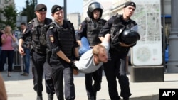Задержание на акции в Москве. 27 июля 2019 года.