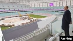 İlham Əliyev Bakı Olimpiya Stadionunun açılışında