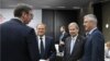 Aleksandar Vučić, Donald Tusk, Johanes Han i Hašim Tači u Briselu u vreme poslednje faze dijaloga