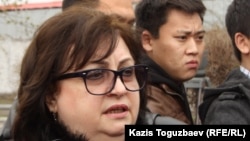 Елена Ребенчук, адвокат Ирлана Абдрахманова. Алматы, 12 апреля 2014 года.