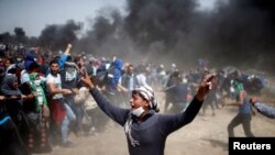 Sa jednog od protesta na granici Pojasa Gaze i Izraela