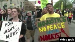 Демонстрация в США против полицейской жестокости.