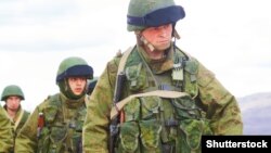Российские военные в Крыму, март 2014 года