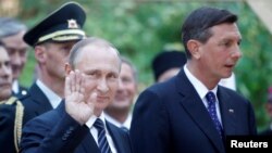 Vladimir Putin i Borut Pahor na Vršiču, Slovenija, 30. srpnja 2016.