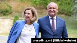 Fostul președinte Igor Dodon și soția sa, Galina, 17 septembrie 2019