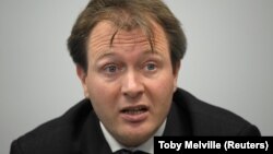 Richard Ratcliffe, husband of Nazanin Zaghari Ratcliffe, who is detained in Iran, speaks after meeting with Britain's Foreign Secretary Boris Johnson in London, November 15, 2017