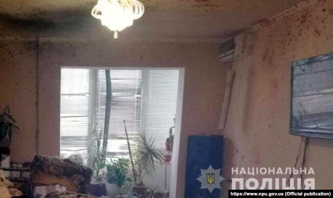 Часть места взрыва в квартире (фото Национальной полиции)