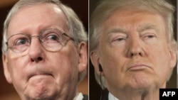 Mitch McConnell și președintele Donald Trump