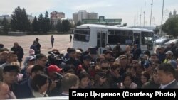 Участники протестов в Улан-Удэ, 9 сентября 2019 г.