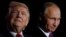 Președintele SUA, Donald Trump, și cel al Rusiei, Vladimir Putin. 