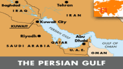 نقشه خلیج فارس.(عکس:RFE/RL)