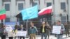 Активисты организации "Свободный Идель-Урал" пикетировали посольство РФ в Киеве и требовали прекратить нарушение прав народов Поволжья