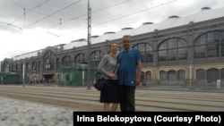 Бежавший из Узбекистана Абдрэшид Кушаев и его гражданская жена Ирина Белокопытова в Дрездене (Германия). Август 2017 года. 