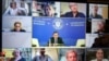 Imagine de la videoconferința premierului Ludovic Orban cu reprezentanți ai presei
