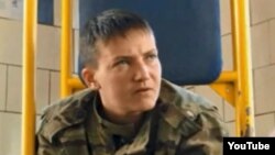 Ukrainian military pilot Nadiya Savchenko is shown in in a Russian detention center. Her detention has been extended until the end of August.