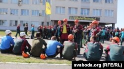 Страйк шахтароў у Салігорску 17 жніўня