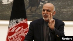 Ashraf Ghani Kabildə mətbuat konfransında