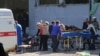 Российские спасатели помогают пострадавшим от взрыва в Керчи