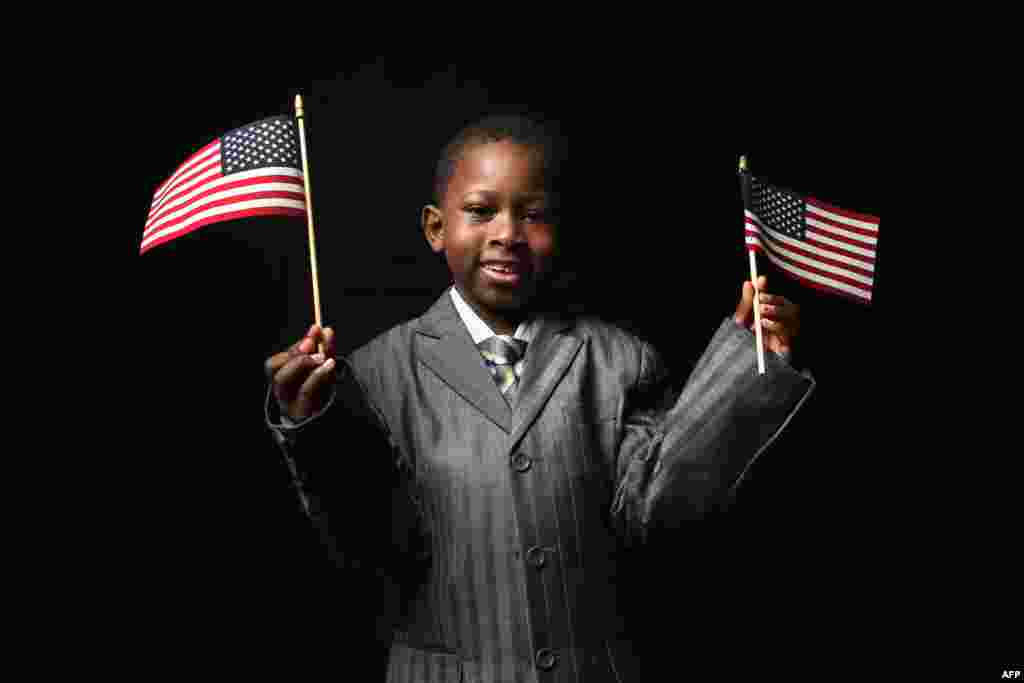 First-grader Moussa Doucovre, 6, was born in Senegal. His father works in retail in the Bronx.