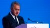 RUSSIA - Russian Defence Minister Sergei Shoigu delivers a speech during the annual Moscow Conference on International Security (MCIS) in Moscow, Russia April 4, 2018.