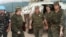 Bosnia-Herzegovina - This file photo taken in Sarajevo on August 10, 1993 shows Commander of Serbian forces in Bosnia General Ratko Mladic (C) arriving at the airport of Sarajevo.