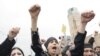 Opposition supporters rally in Yerevan in April