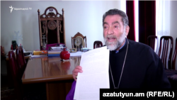 Armenia -- Archbishop Sebouh Chouldjian is interviewed by RFE/RL, 10Jan2017